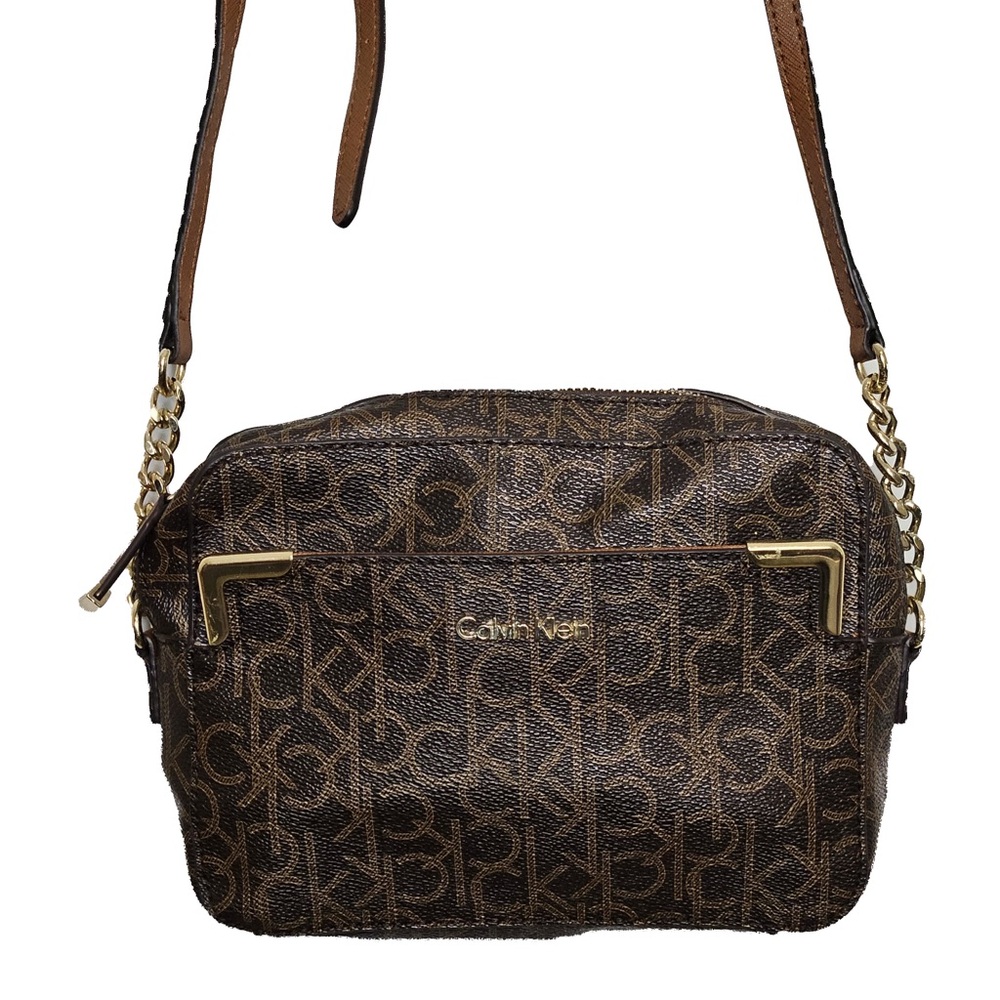 Calvin Klein Monogram Brown Crossbody Bag